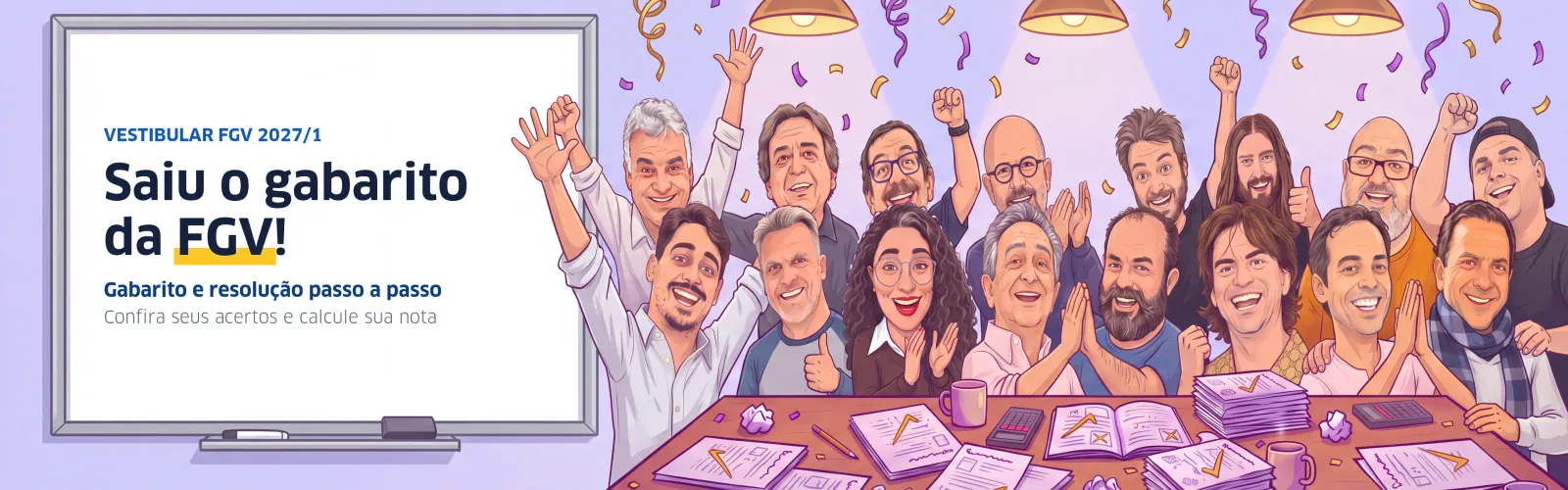 Vestibular FGV 2027/1: saiu o gabarito da FGV. Gabarito e resolução passo a passo, confira seus acertos e calcule sua nota